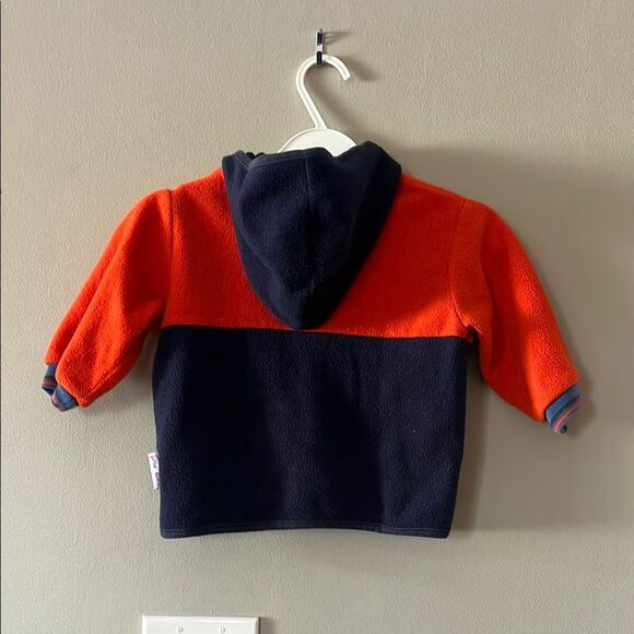 Vintage Orange and Navy Fleece Jacket - Picture 7 of 7